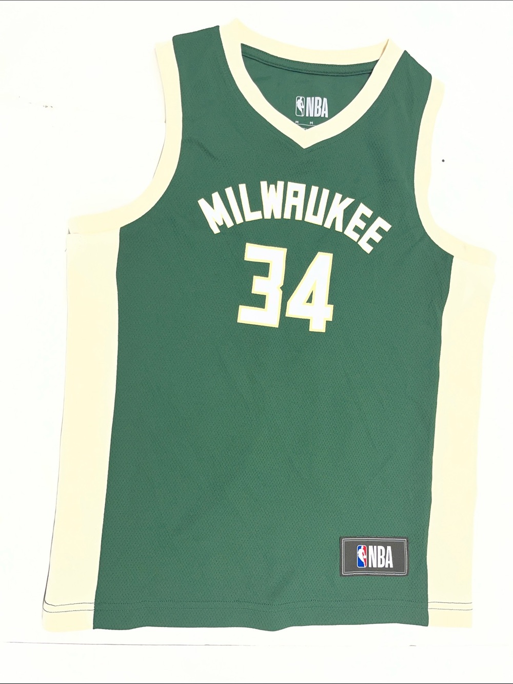 NEW NBA Officially Licensed Milwaukee Bucks Jersey ANTETOKOUNMPO #34 Boys Medium
